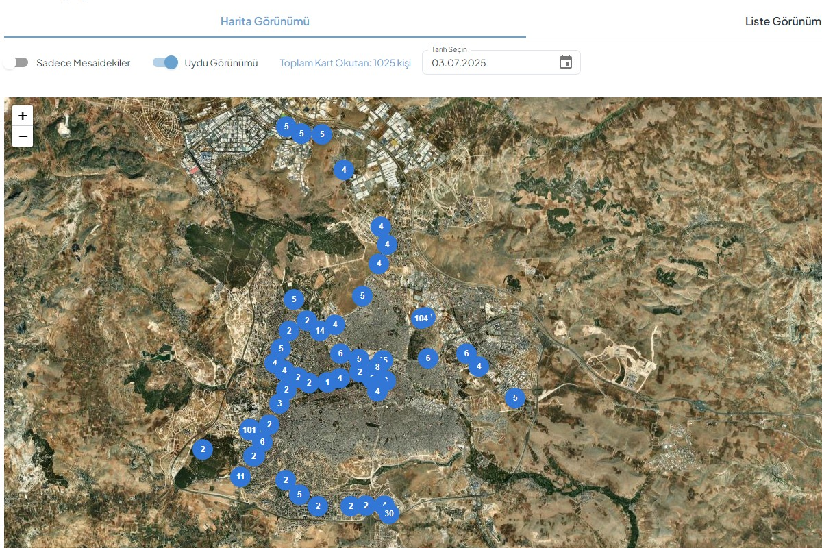 Harita Tabanlı Mesai Takibi